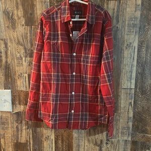 NWT The Place boys long sleeve stripped button down shirt red size 10-12
